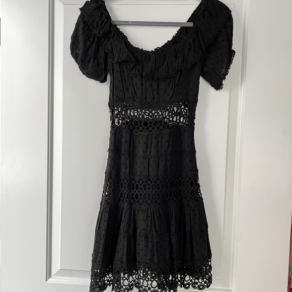 Free People Lace Mini Off-Shoulder Dress - Picture 7 of 14